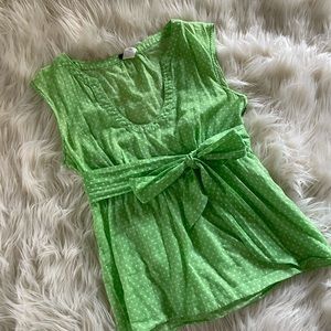 Jcrew polka dot sleeveless cotton top